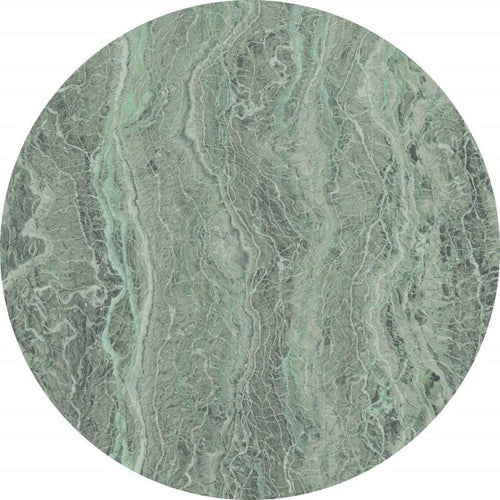 d1 008 komar green marble Fotomural Tejido No Tejido 125x125cm Redondo | Yourdecoration.es