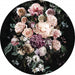 d1 030 komar enchanted flowers Fotomural Tejido No Tejido 125x125cm Redondo | Yourdecoration.es