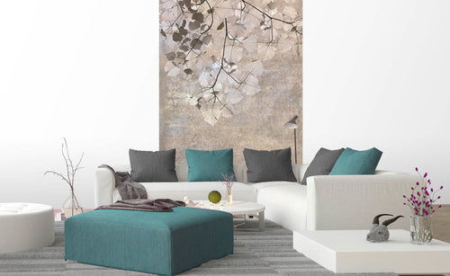 dimex beige leaves abstract Fotomural Tejido No Tejido 150x250cm 2 Tiras Ambiente | Yourdecoration.es