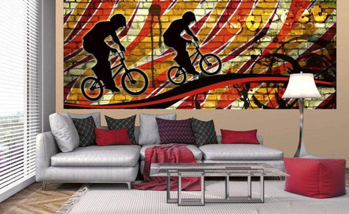 dimex bicycle red Fotomural Tejido No Tejido 375x150cm 5 Tiras Ambiente fbe91adc dbef 46a9 b6b7 75d8cd1634fe | Yourdecoration.es