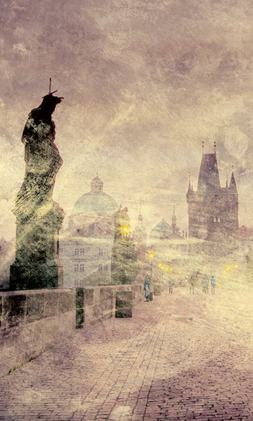 dimex charles bridge abstract i Fotomural Tejido No Tejido 150x250cm 2 Tiras | Yourdecoration.es