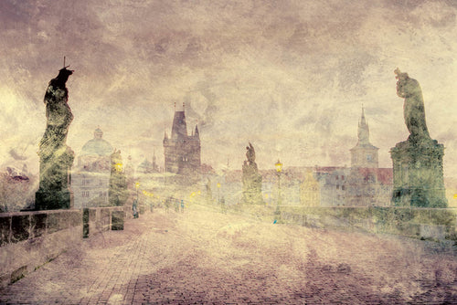 dimex charles bridge abstract i Fotomural Tejido No Tejido 375x250cm 5 Tiras | Yourdecoration.es