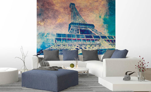 dimex eiffel tower abstract i Fotomural Tejido No Tejido 225x250cm 3 Tiras Ambiente | Yourdecoration.es