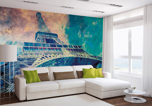 dimex eiffel tower abstract i Fotomural Tejido No Tejido 375x250cm 5 Tiras Ambiente | Yourdecoration.es