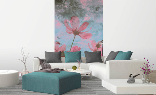 dimex pink flower abstract Fotomural Tejido No Tejido 150x250cm 2 Tiras Ambiente | Yourdecoration.es