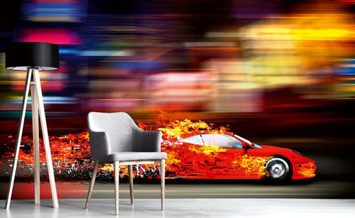 dimex speeding car Fotomural Tejido No Tejido 375x250cm 5 Tiras Ambiente | Yourdecoration.es