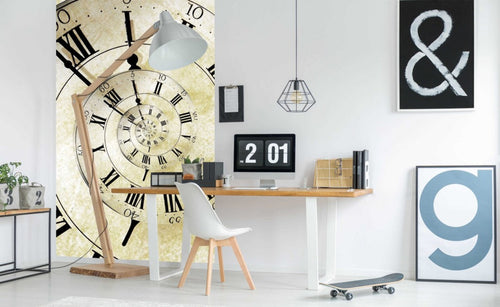 dimex spiral clock Fotomural Tejido No Tejido 150x250cm 2 Tiras Ambiente | Yourdecoration.es