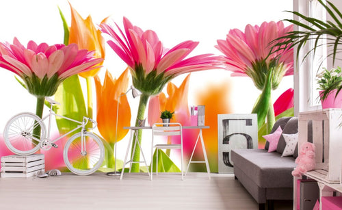 dimex spring flowers Fotomural Tejido No Tejido 375x250cm 5 Tiras Ambiente | Yourdecoration.es