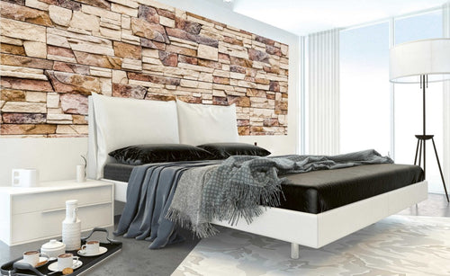 dimex stone wall Fotomural Tejido No Tejido 375x150cm 5 Tiras Ambiente | Yourdecoration.es