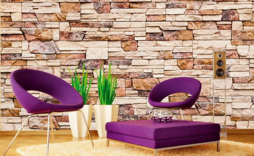 dimex stone wall Fotomural Tejido No Tejido 375x250cm 5 Tiras Ambiente | Yourdecoration.es