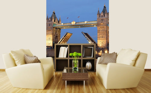 dimex tower bridge night Fotomural Tejido No Tejido 225x250cm 3 Tiras Ambiente | Yourdecoration.es