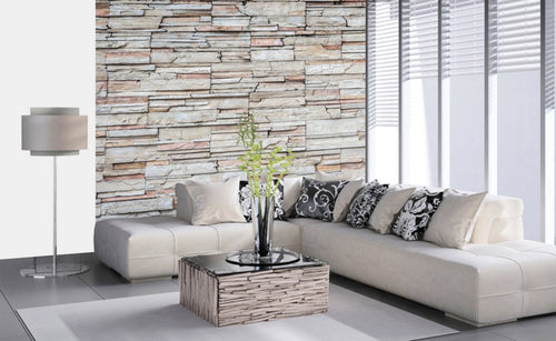 dimex travertine Fotomural Tejido No Tejido 225x250cm 3 Tiras Ambiente | Yourdecoration.es