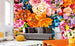 dimex vintage flowers Fotomural Tejido No Tejido 375x250cm 5 Tiras Ambiente | Yourdecoration.es