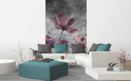 dimex violet flower abstract Fotomural Tejido No Tejido 150x250cm 2 Tiras Ambiente | Yourdecoration.es