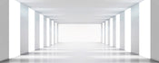 dimex white corridor Fotomural Tejido No Tejido 375x150cm 5 Tiras | Yourdecoration.es