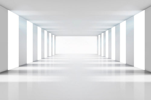 dimex white corridor Fotomural Tejido No Tejido 375x250cm 5 Tiras | Yourdecoration.es