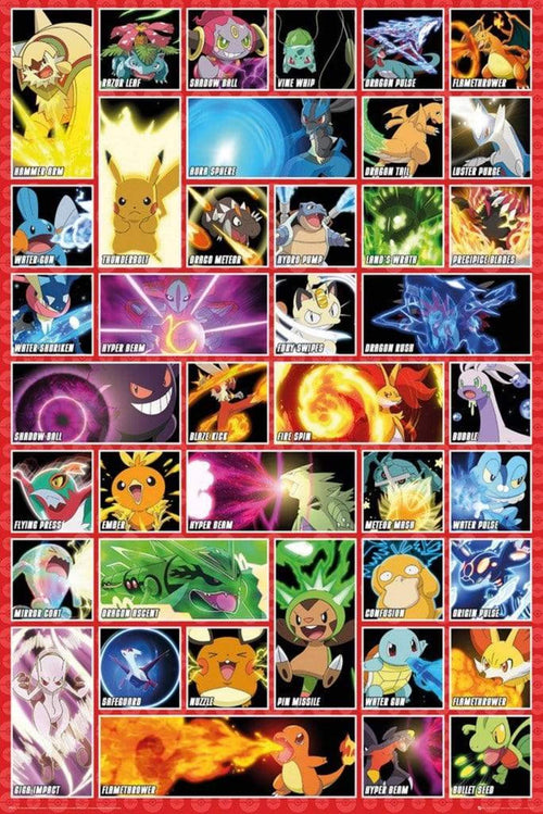 GBeye Pokemon Moves Póster 61x91,5cm | Yourdecoration.es