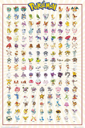 Gbeye FP4379 Pokemon Kanto 151 German Characters Póster 61x 91-5cm | Yourdecoration.es