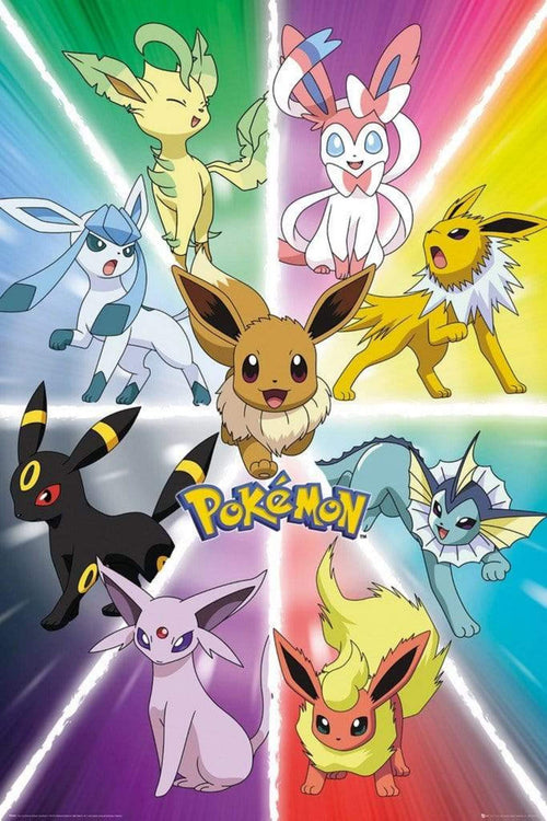 GBeye Pokemon Eevee Evolution Póster 61x91,5cm | Yourdecoration.es