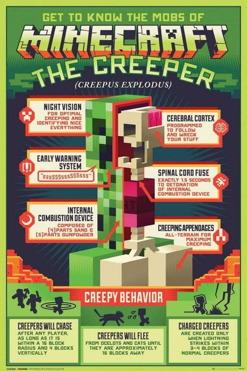 GBeye Minecraft Creepy Behavior Póster 61x91,5cm | Yourdecoration.es