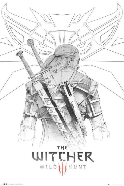 GBeye The WItcher Geralt Sketch Póster 61x91,5cm | Yourdecoration.es