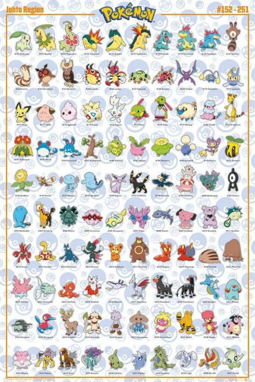 GBeye Pokemon Johto Pokemon Póster 61x91,5cm | Yourdecoration.es