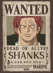 Gbeye Gbydco261 One Piece Wanted Shanks Póster 38x52cm | Yourdecoration.es