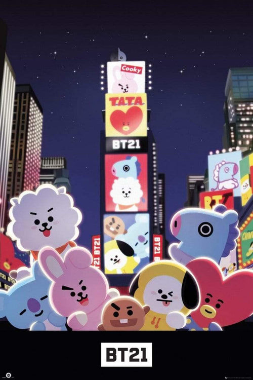 GBeye BT21 Times Square Póster 61x91,5cm | Yourdecoration.es