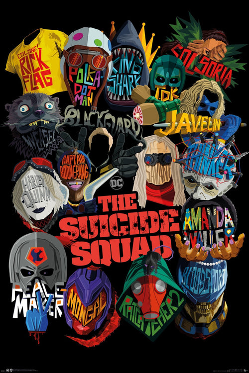 Gbeye The Suicide Squad Icons Póster 61X91 5cm | Yourdecoration.es