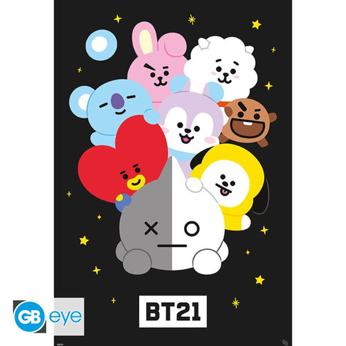 Grupo Erik GBYDCO546 Bt21 Characters Poster 61X91,5cm | Yourdecoration.es