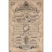 Grupo Erik GPE5158 Harry Potter Hogwarts School List Póster 61X91,5cm | Yourdecoration.es