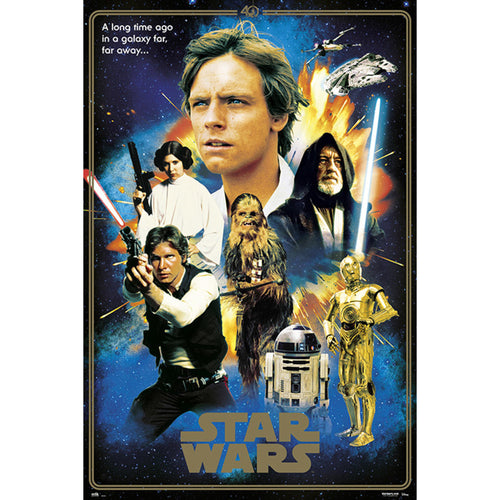 Grupo Erik GPE5163 Star Wars Classic 40 Anniversary Heroes Póster 61X91,5cm | Yourdecoration.es