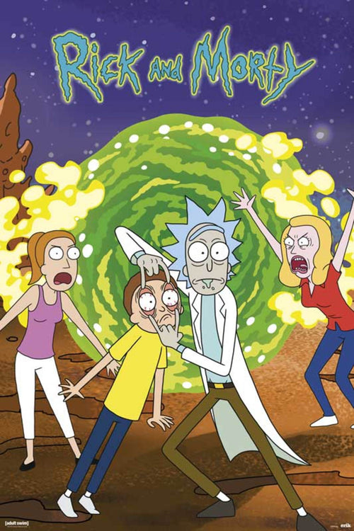 Grupo Erik GPE5237 Rick And Morty Portal Póster 61X91,5cm | Yourdecoration.es