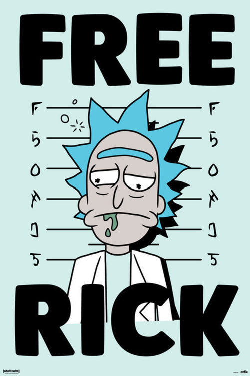 Grupo Erik GPE5251 Rick And Morty Free Rick Póster 61X91,5cm | Yourdecoration.es