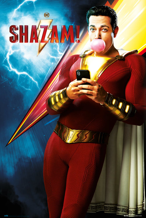 Grupo Erik GPE5308 Dc Comics Shazam One Sheet Póster 61X91,5cm | Yourdecoration.es