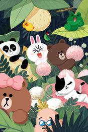 Grupo Erik GPE5348 Line Friends Jungle Póster 61X91,5cm | Yourdecoration.es