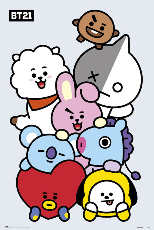 Grupo Erik GPE5357 Bt21 Characters Póster 61X91,5cm | Yourdecoration.es