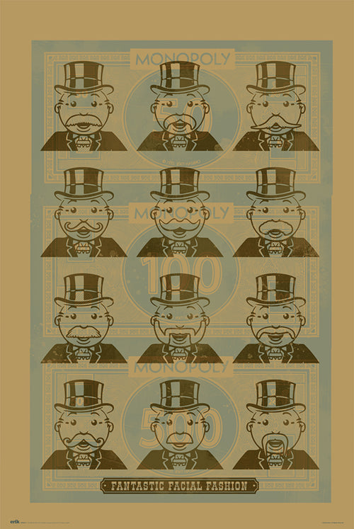 Grupo Erik GPE5417 Monopoly Facial Fashion Póster 61X91,5cm | Yourdecoration.es