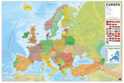 Grupo Erik GPE5441 Physical Political Map Of Europe Es Póster 91,5X61cm | Yourdecoration.es