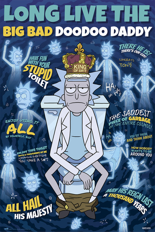 Grupo Erik GPE5448 Rick And Morty Doodoo Daddy Póster 61X91,5cm | Yourdecoration.es