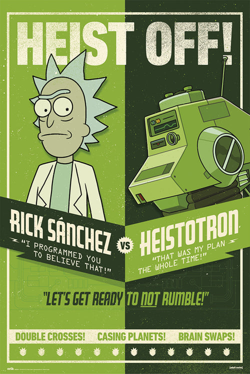 Grupo Erik GPE5450 Rick And Morty Season 4 Heist Off Póster 61X91,5cm | Yourdecoration.es