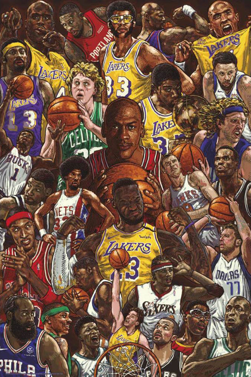 Grupo Erik Gpe5676 Basketball Superstars Póster 61x91 5cm | Yourdecoration.es