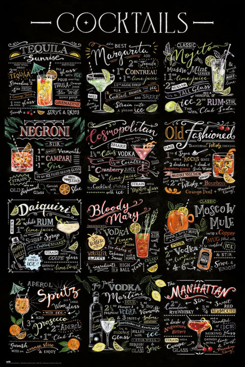 grupo erik gpe5753 cocktails Póster 61x91 5cm | Yourdecoration.es