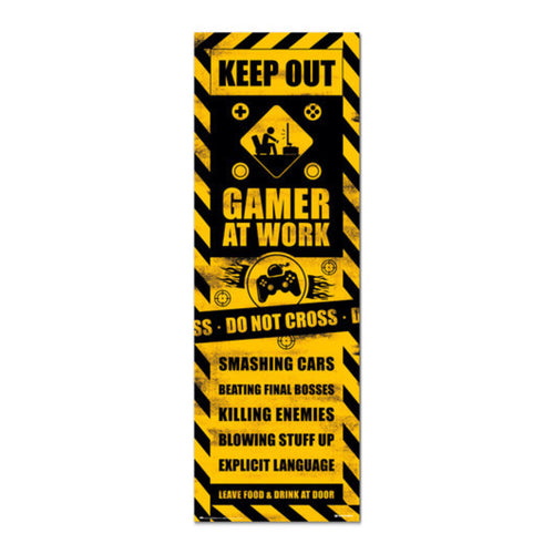 Grupo Erik Ppge8093 Póster Puerta Gameration Gaming Caution | Yourdecoration.es