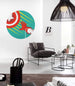 komar avengers captains shield pop art Autoadhesivo Fotomural 125x125cm Redondo Ambiente | Yourdecoration.es