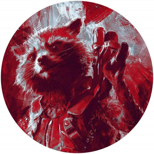 komar avengers painting rocket raccoon Autoadhesivo Fotomural 128x128cm Redondo 8738465a a1c6 4179 80a1 8fe010e5489b | Yourdecoration.es