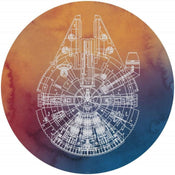 komar star wars millennium falcon Autoadhesivo Fotomural 125x125cm Redondo | Yourdecoration.es