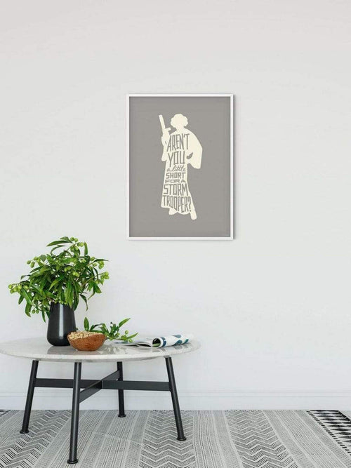 Komar Star Wars Silhouette Quotes Leia Reproducción de arte 50x70cm Sfeer | Yourdecoration.es