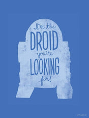 Komar Star Wars Silhouette Quotes R2D2 Reproducción de arte 30x40cm | Yourdecoration.es