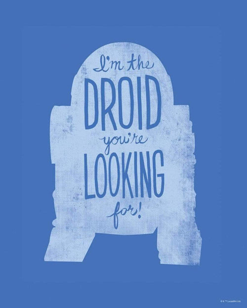 Komar Star Wars Silhouette Quotes R2D2 Reproducción de arte 40x50cm | Yourdecoration.es